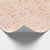 Gouden Blush Roze Dierenprint Cadeaupapier (Hoek)