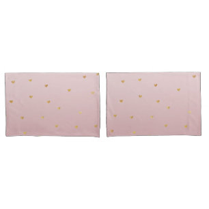 Gouden Blush Roze Ombre Harten Kussensloop