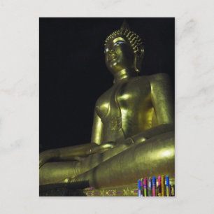 Gouden Boeddha bij nacht Briefkaart