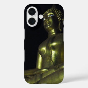 Gouden Boeddha bij nacht iPhone 16 Hoesje