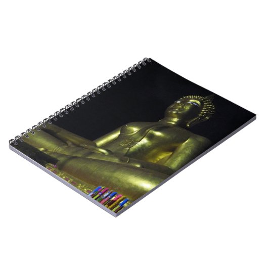 Gouden Boeddha bij nacht Notitieboek (Linkerzijde)