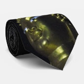 Gouden Boeddha bij nacht Stropdas (Opgerold)