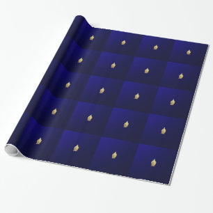 gouden boeddha in blauw cadeaupapier