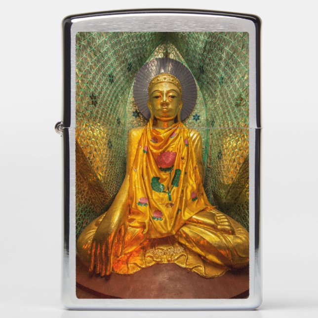 Gouden Boeddha in tempel (Voorkant)
