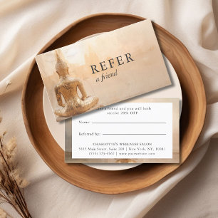 Gouden Boeddha – Yoga Reiki Salon Aanbevelingskaartje