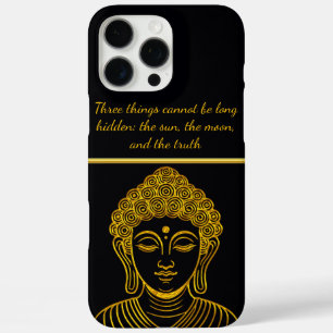Gouden Boeddhabeeld in een rustige omgeving iPhone 16 Pro Max Hoesje