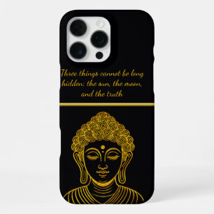 Gouden Boeddhabeeld in een rustige omgeving iPhone 16 Pro Max Hoesje