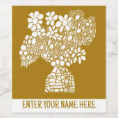 GOUDEN BOEKET WIJN ETIKET (Enkel label)