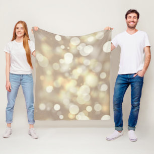 Gouden Bokeh feestverlichting Fleece Deken