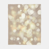 Gouden Bokeh feestverlichting Fleece Deken (Voorkant)