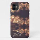 Gouden bokeh lichten iPhone Case (Achterkant)