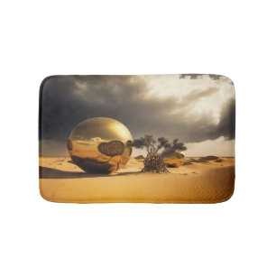 Gouden Bollen in de Woestijnstorm Badmat