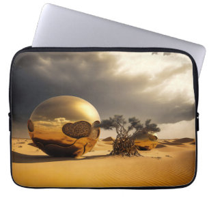Gouden Bollen in de Woestijnstorm Laptop Sleeve