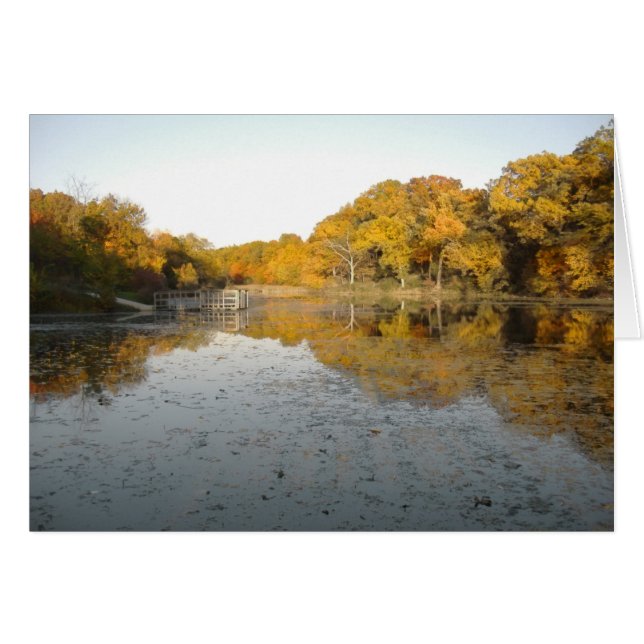 Gouden bomen en Pond. (Voorkant Horizontaal)