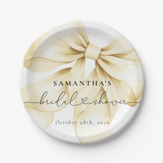 Gouden Boog Bruidsfeest Papieren Bordje (Voorkant)