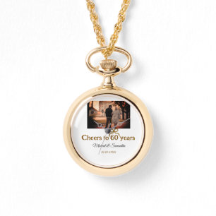 Gouden boog juichen voor 60-jarig huwelijk horloge