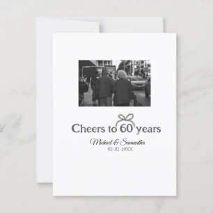 Gouden boog juicht voor 60 jaar jubileum huwelijk  briefkaart
