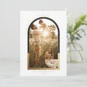 Gouden Boog Kerst Foto Kaart (Staand voorkant)