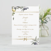 Gouden Boog Olijven & Citroenen Kaart (Staand voorkant)