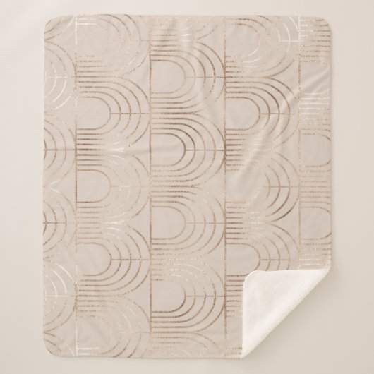 Gouden boog Tegels Art Deco. Sherpa Deken (Voorkant)