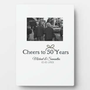 Gouden boog toast 50 jaar jubileum bruiloft fotoplaat
