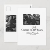 Gouden boog viert 50-jarig huwelijksjubileum briefkaart (Voorkant / Achterkant)