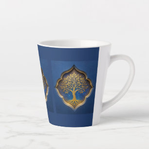 Gouden Boom in Hemels Kader Cadeau Latte Mok