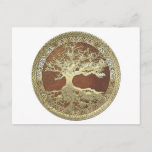 GOUDEN BOOM VAN HET LEVEN BRIEFKAART