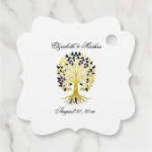 Gouden boom van het leven Tijdloze Sophisticated b Bedankjes Labels (Achterkant)