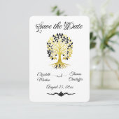 Gouden boom van het leven Tijdloze Sophisticated b Save The Date (Staand voorkant)