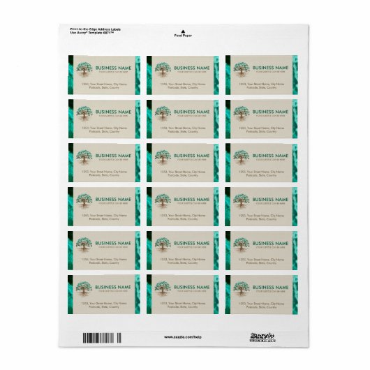 Gouden boom van het leven - Yggdrasil - Malachietb Etiket (Full Sheet)