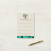 Gouden boom van het leven - Yggdrasil - Malachietb Post-it® Notes (Op bureau)