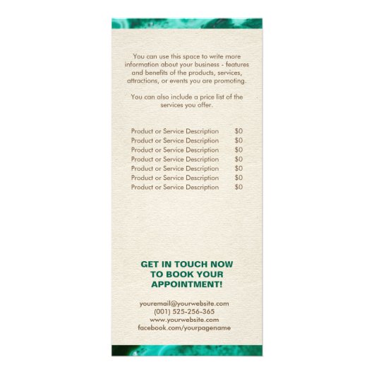 Gouden boom van het leven - Yggdrasil - Malachietb Reclamekaart (Achterkant)