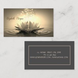 Gouden Boom Vrouwen Silhouet Lotus Visitekaartje