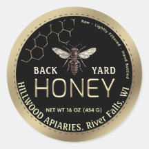 Gouden Border Queen Bee met Honingraat Honingpot