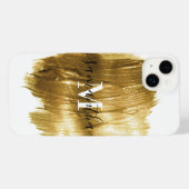 Gouden borstel iPhone hoesje (Achterkant horizontaal)