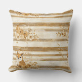 Gouden bosvos & uil streeppatroon (3) kussen (Voorkant)
