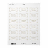 Gouden Botanische Frame Huwelijk RSVP Retouradres Etiket (Full Sheet)