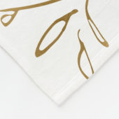 Gouden botanische gepersonaliseerde naam en monogr fleece deken (Hoek)