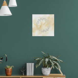 Gouden Botanische Krans Poster