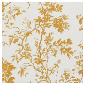 Gouden botanische ranken stof