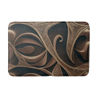 Gouden Botanische Stroom Elegant Badmat