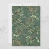 Gouden Botanische Succulente Elegante Bruidsdouche Kaart (Achterkant)