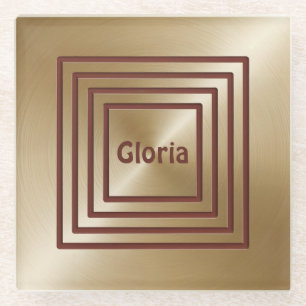 Gouden Bourgogne Square Glass Onderzetter