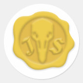 Gouden briefzegel ronde sticker (Voorkant)