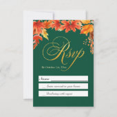 Gouden Brieven Herfst Bloemen Maple Bladeren Huwel (Voorkant)