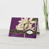 Gouden Brocade Bloemen Formele Elegant Dank u Opme Bedankkaart (Voorkant)