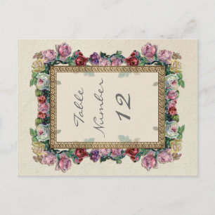 Gouden Brocade Floral Formele Elegante Tafelnummer