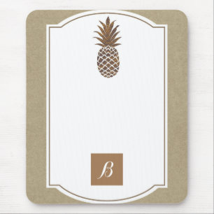 Gouden Bronzen Ananas Kraft Elegant Tropisch Muismat