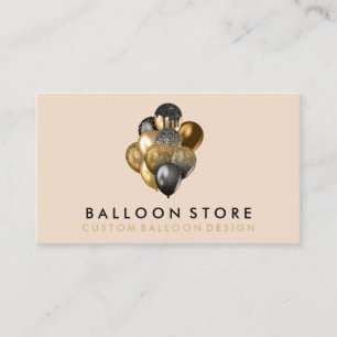 Gouden & bronzen glitter feestballon decoraties visitekaartje